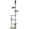 230-250cm Floor-to-Ceiling Climbing Cat Tree Tower - Grey