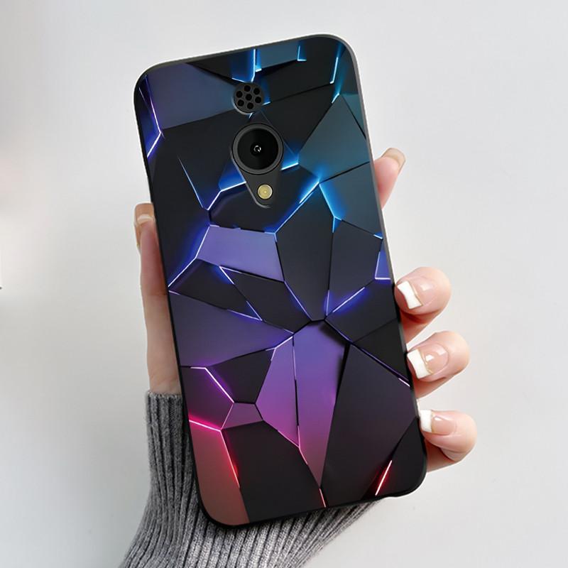 Hülle Für Nokia 150 2G 2023 TA-1582 Hülle Ästhetisch Luxuriös Niedlich Cool Jungen Mädchen Schwarz Matt Weiches TPU Vollschutz Rückseite