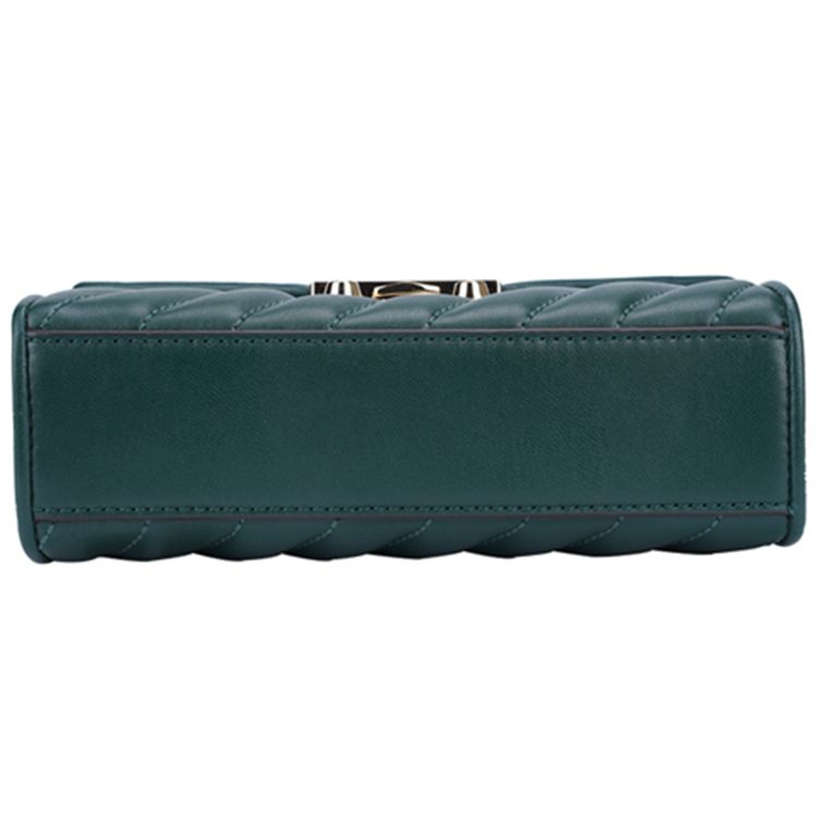 Michael Kors Casual Chain Stitch Vintage Style Lock Closure Shoulder Bag Women Shoulder Bag Dark-Green 35F0GXOC5T-RACING-GREEN