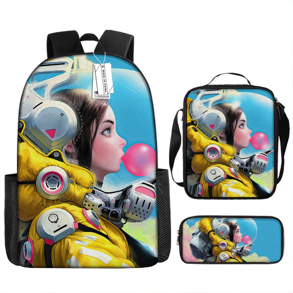 New astronaut schoolbag, boys, primary school students, grades 3 to 6, handsome and lightweight, junior high school students, backpack, large capacity
