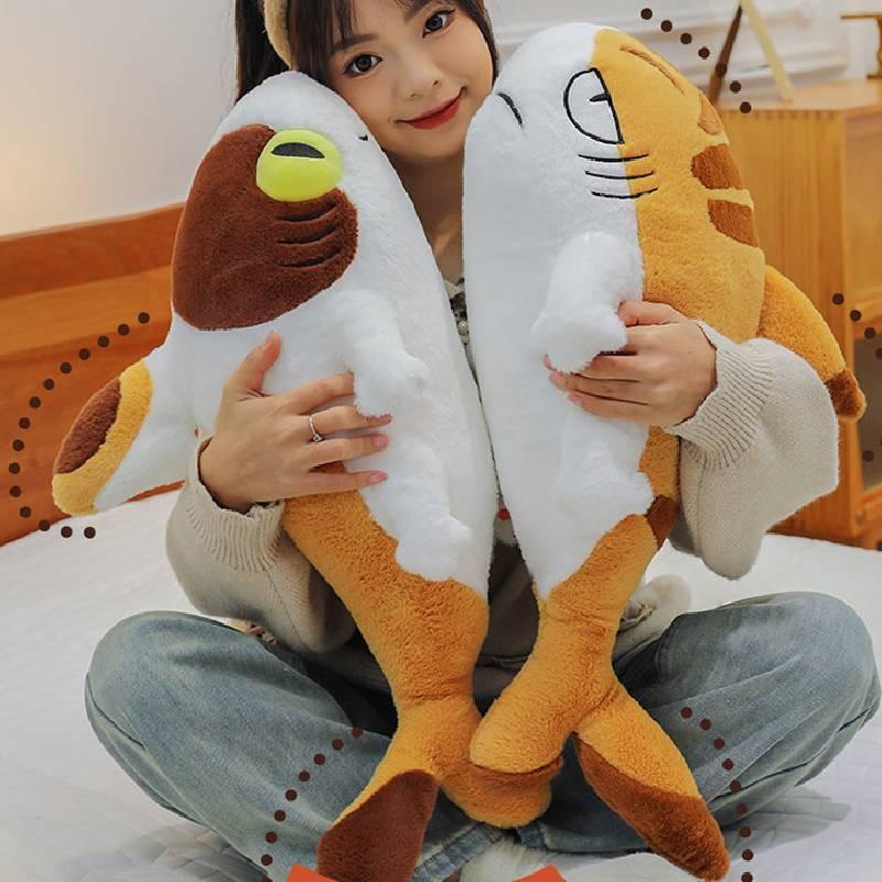 Shark Cat Plush Toy Cartoon Animal Stuffed Dolls Room Decoration Gifts Kids