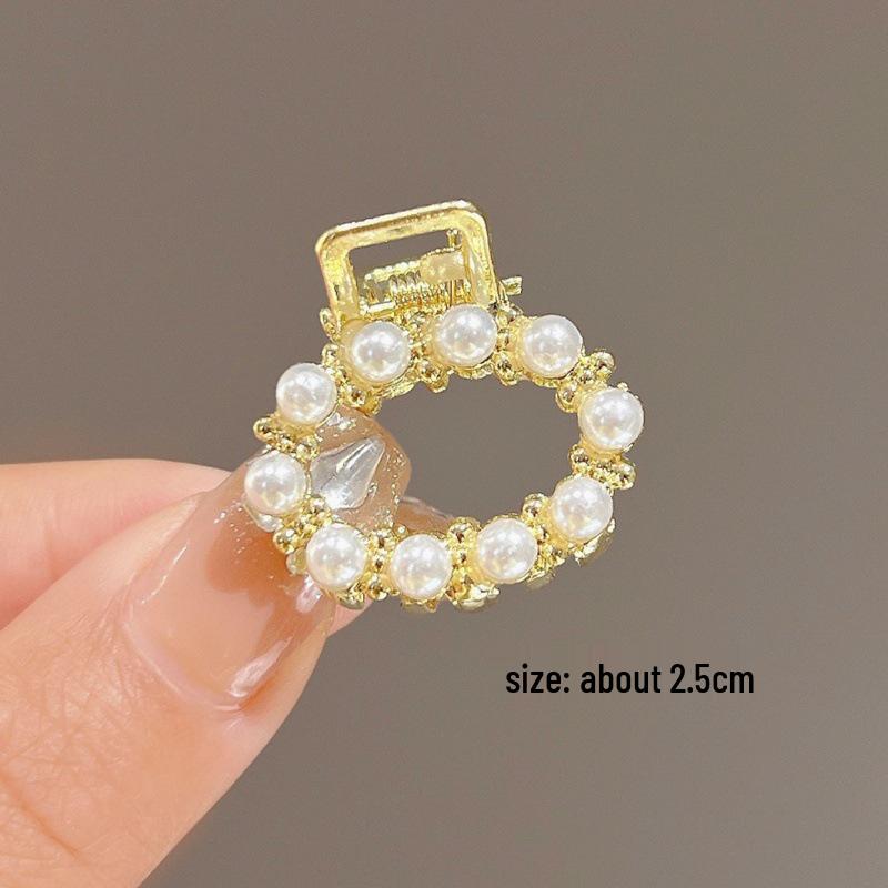 Mini Rhinestone Bow Hair Clip - Korean Style Accessory for Bangs