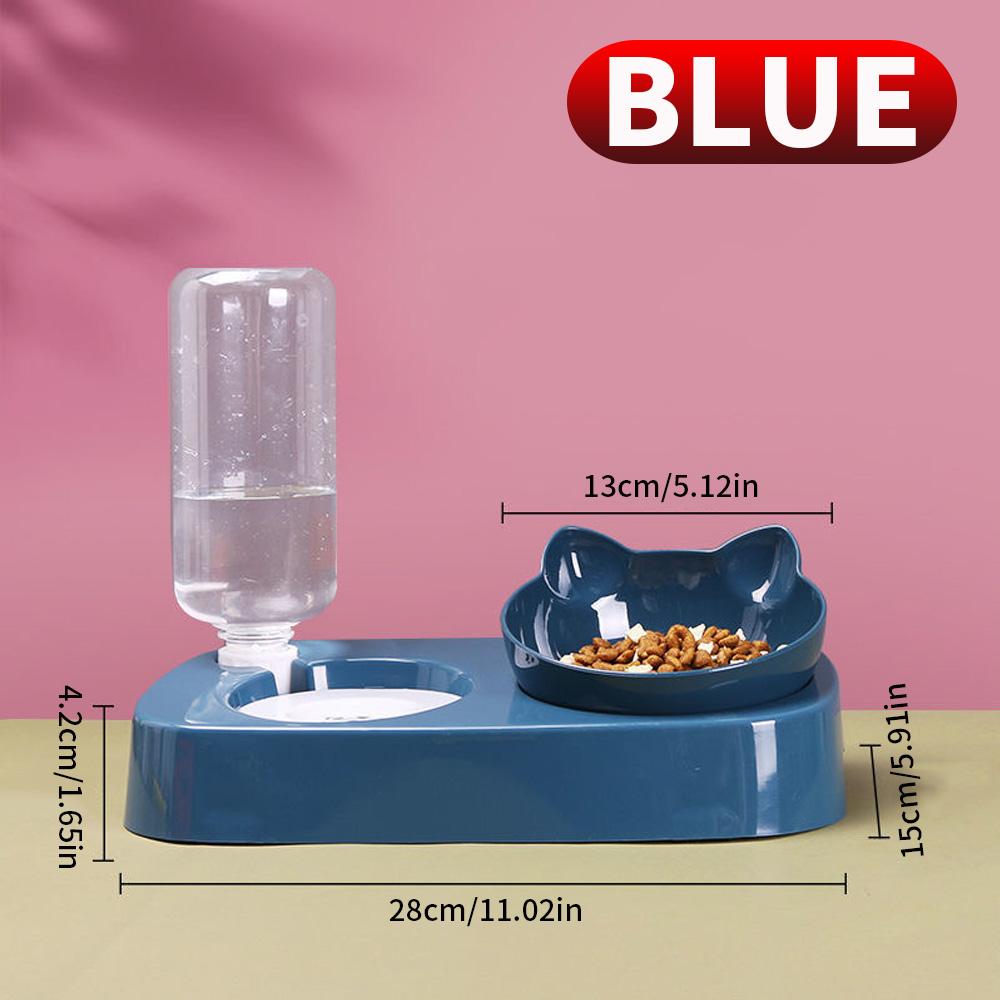 1 piece - Cat Bowl Double Bowl Dog Bowl Automatic Drinking Water for Dogs and Cats Feeding Double Bowl, Suitable for Pets
