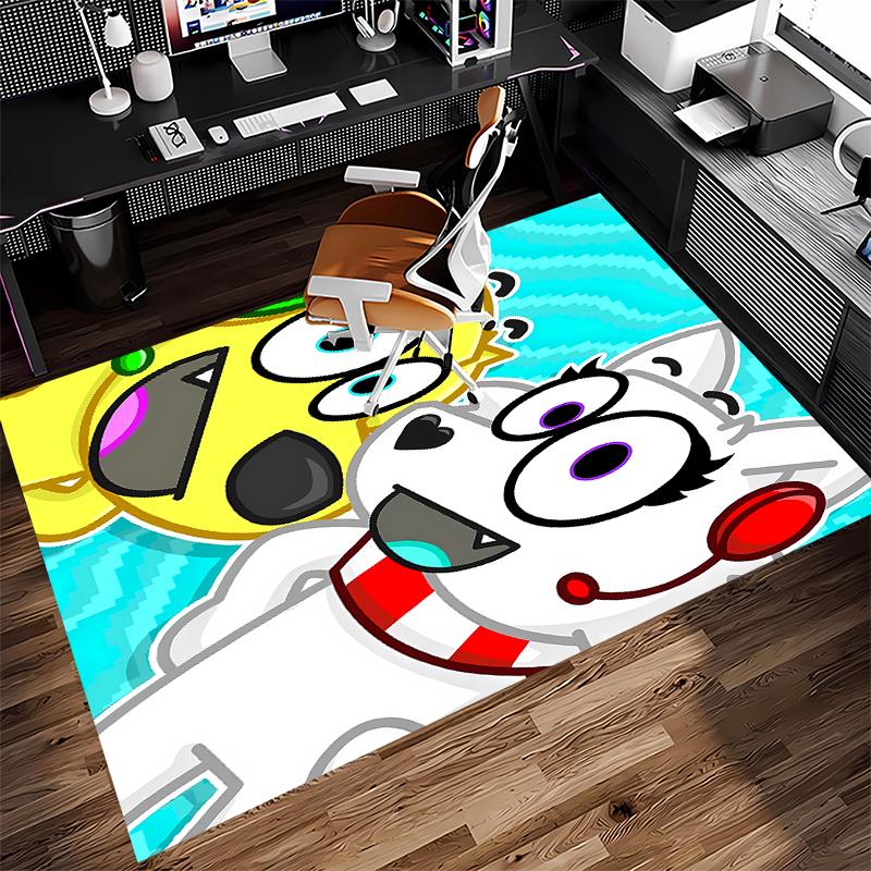 1pz Tappeto Area Tyler & Snowi - Morbido, Lavabile Antiscivolo Tappetino da Interno per Sedie da Ufficio, Soggiorno, Ufficio Domestico Tappeto Decorativo