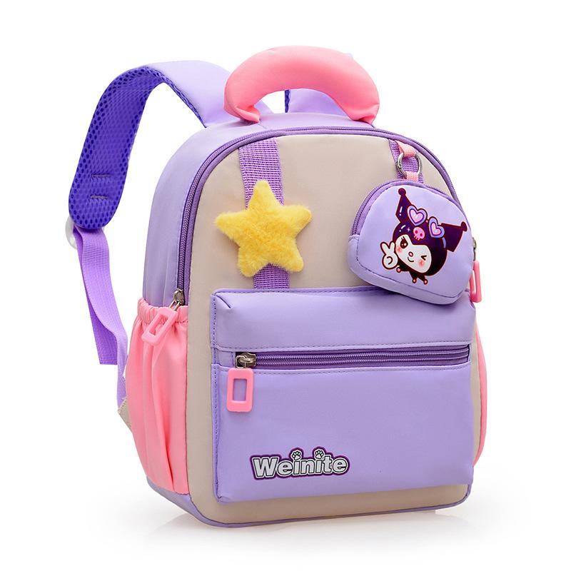 Korean Style Kuromi Kids Backpack for 3-5 Year Old Boys Girls Kindergarten Cute Cartoon Student Backpack