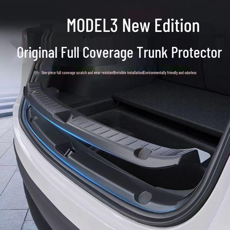 Tesla Model 3 Rear Trunk Protector Plate - Updated Threshold Strip Interior Accessory