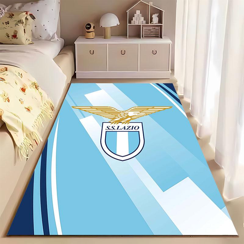Blue Carpet with SS Lazio Logo suitable as a non-slip mat for the living room or bedroom sofa