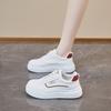 Height-increasing platform white shoes women's 2025 autumn new leather versatile sports shoes student soft-soled casual board shoes