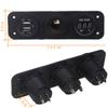 Car Accessories - Three-Function Dual USB Charger + LED Voltmeter + 12V Socket Panel Rechargeable Power Adapter Suitable For Yacht Car Accessories