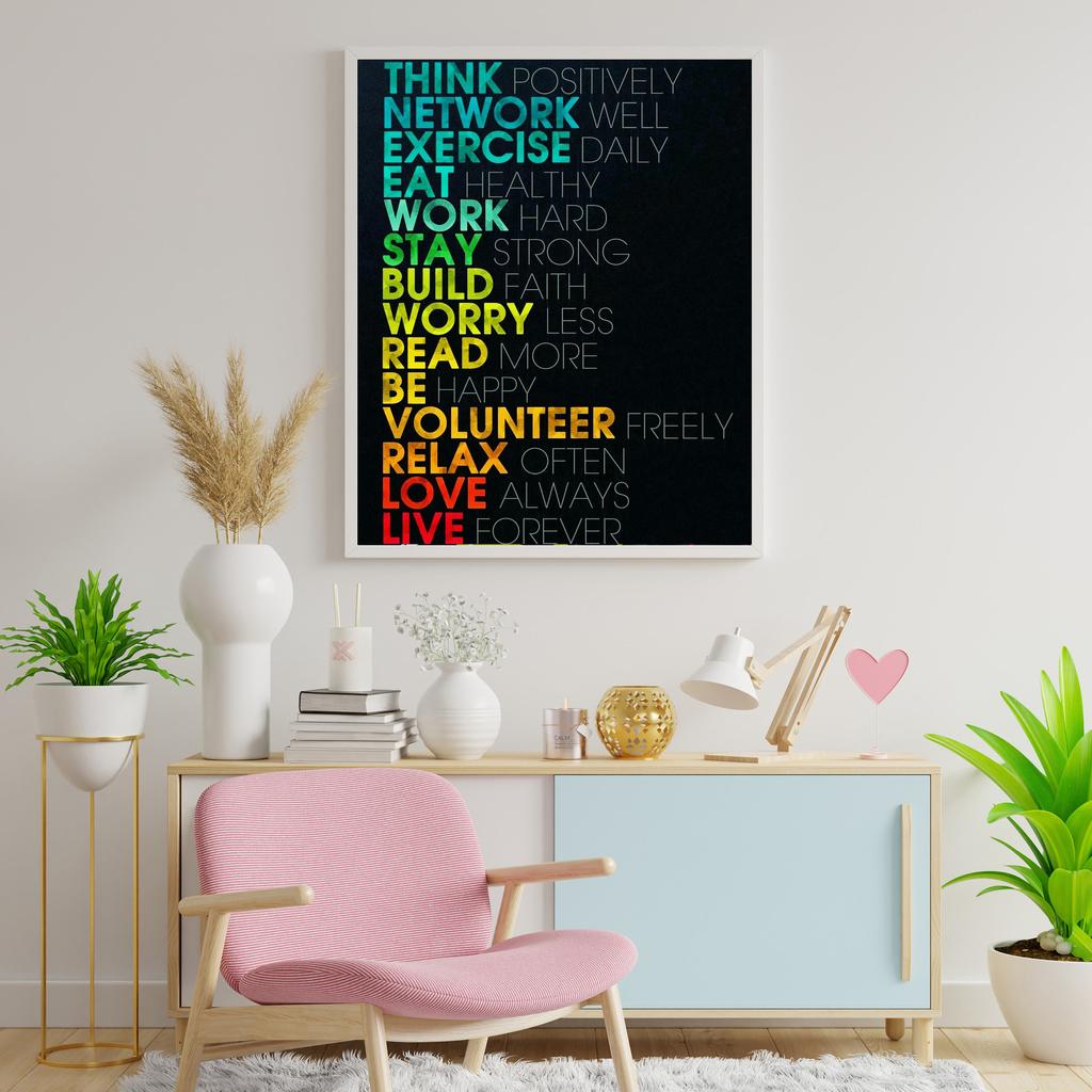 Obraz z motywacyjnym hasłem Nowoczesny wydruk na ścianę Płótno Plakat Moda Kreatywny obraz na prezent Biuro Salon Wystrój domu