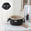 1PC Drawstring Waterproof Bucket Large Capacity Cosmetic Fashionable Makeup Fashionable Bag Portable Organizer High-End 30x17cm