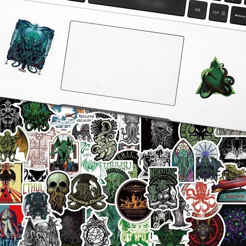 10/25/50 szt. Naklejki Horror Cthulhu Szkielet Winylowe Naklejki na Gitarę Laptop Telefon Bagaż Butelkę z Wodą Scrapbook Samochód Motocykl