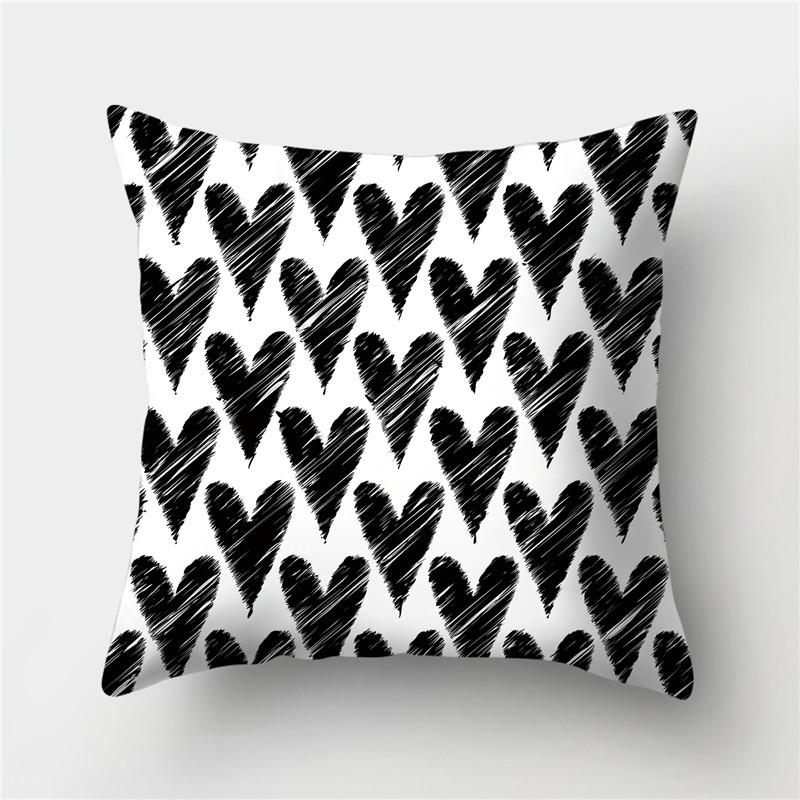 Gold Black Geometric Cushion Cover Polyester Decorative Sofa Cushions Pillow Covers Throw S 45*45  Cases Home Decor