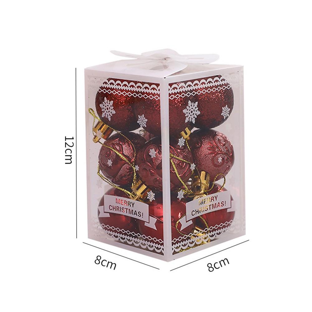 

Великолепный набор рождественских шаров из 12 штук для волшебного украшения вино красного