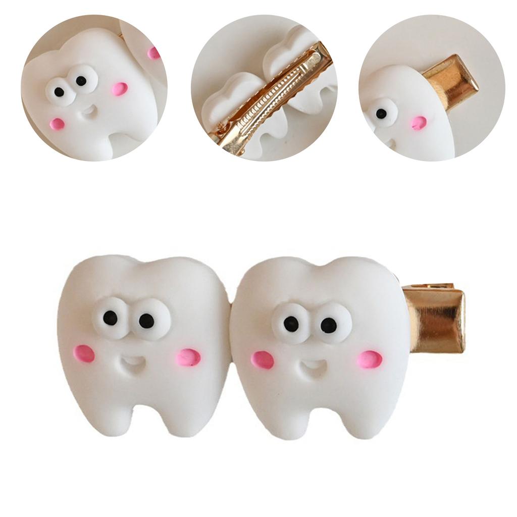 Delicate Bangs Clip Cute Tooth Y2K Barrettes Clip Harajuku Hairpin Sweet Girls Hair Harajuku Lady Mini Tooth