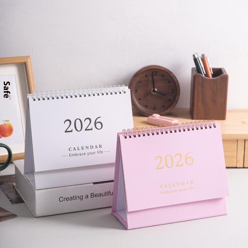 2026 Calendar Simple Memo Book Monthly Daily Planner Scheduler Time Management Home Office Desktop Decoration Standing Calendar