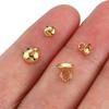 20pcs Gold Color Stainless Steel Beads End Caps Pearl Beads Charms Pendants for DIY Earrings Necklace Jewelry Making Components