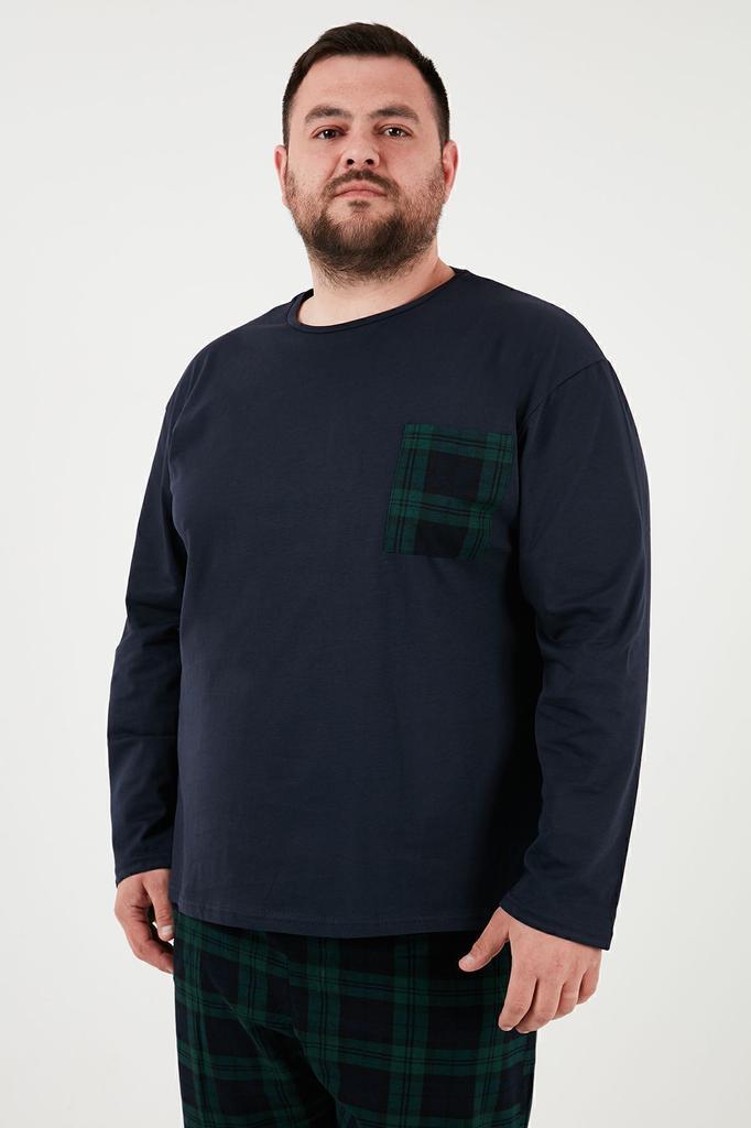 Men's Plus Size Plus Size Pajama Set Cotton Regular Fit Plus Size Pajama Set Men's Pajama Set