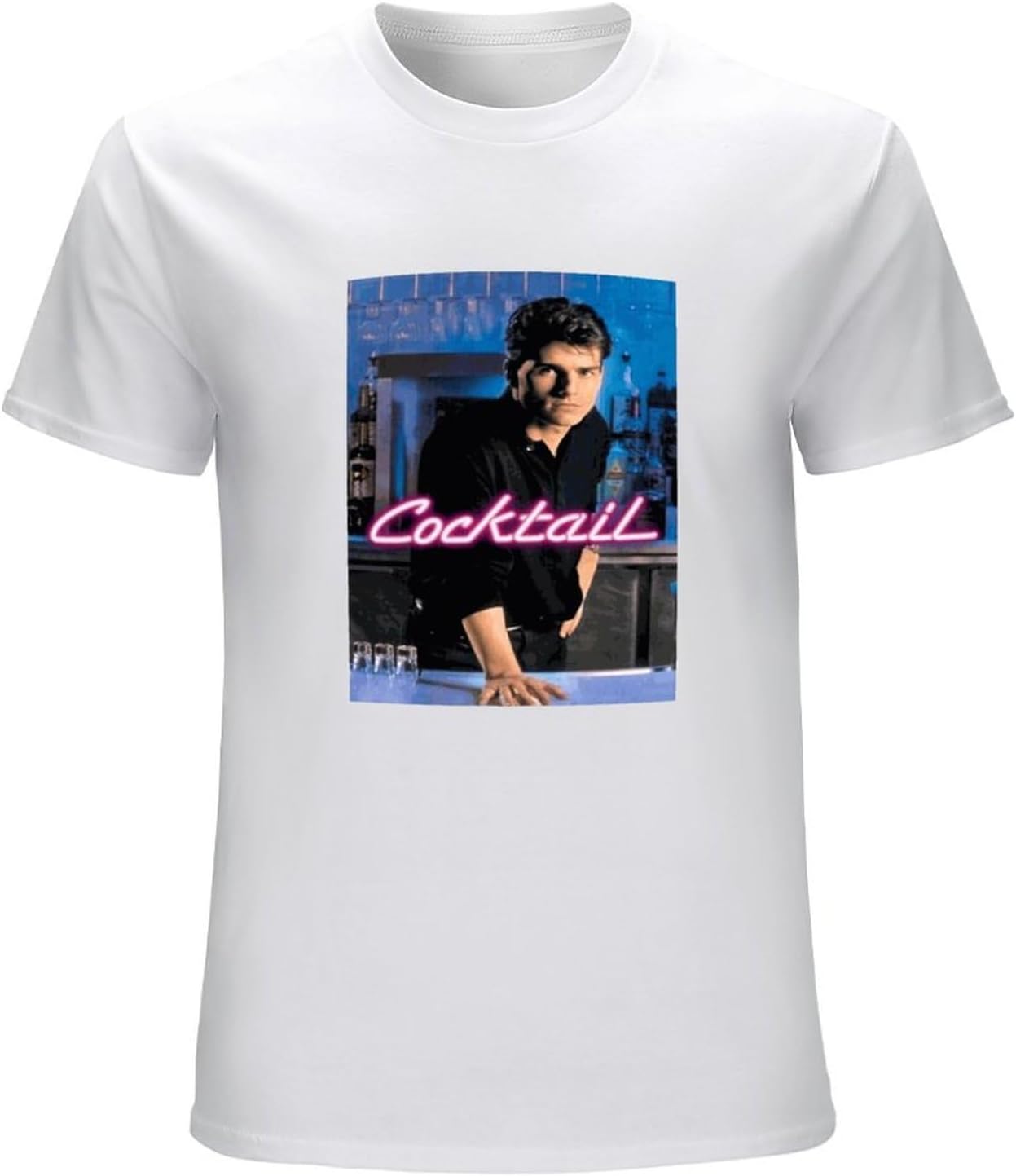 Cocktail Mens T Shirt Tom Cruise bluray DVD Poster XXL белый