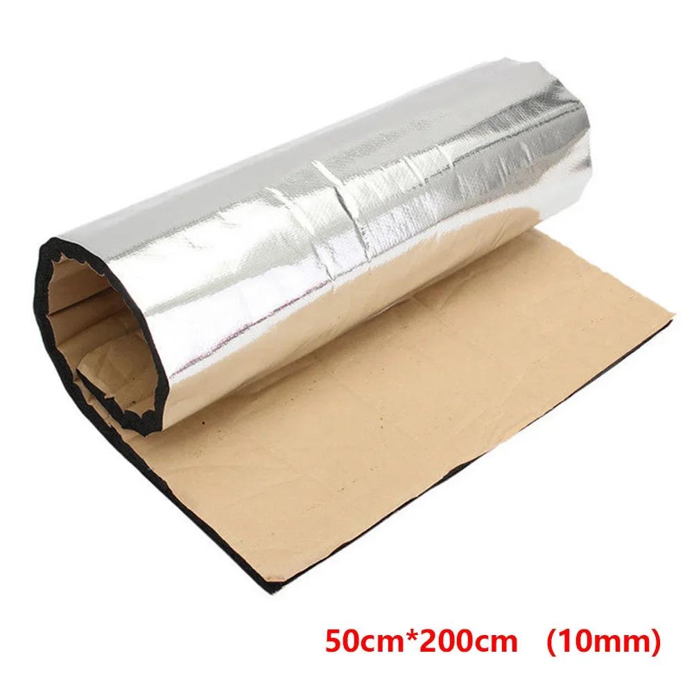 200x50cm Car Sound Deadener Mat 5/10mm Thicken Noise Heat Deadening Soundproof Dampening Foam Mat for Auto Hood Engine Door