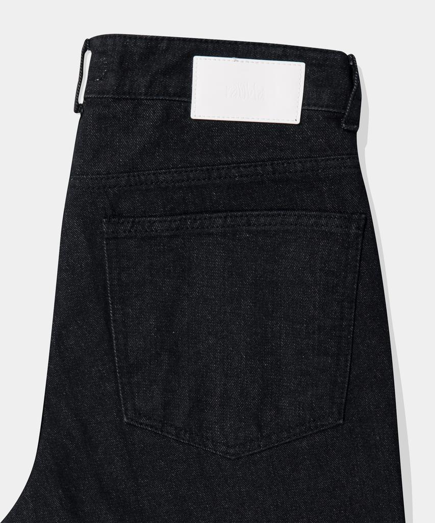 Lambeulla Bgn Semi-Wide Denim Pants [Black]