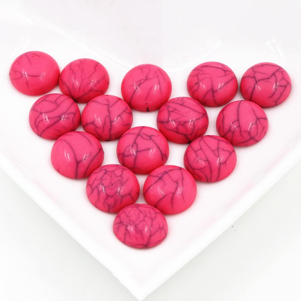 Neue Mode 40 Stück/Los 12mm Mix Farben Flache Rückseite Harz Cabochons Cameo