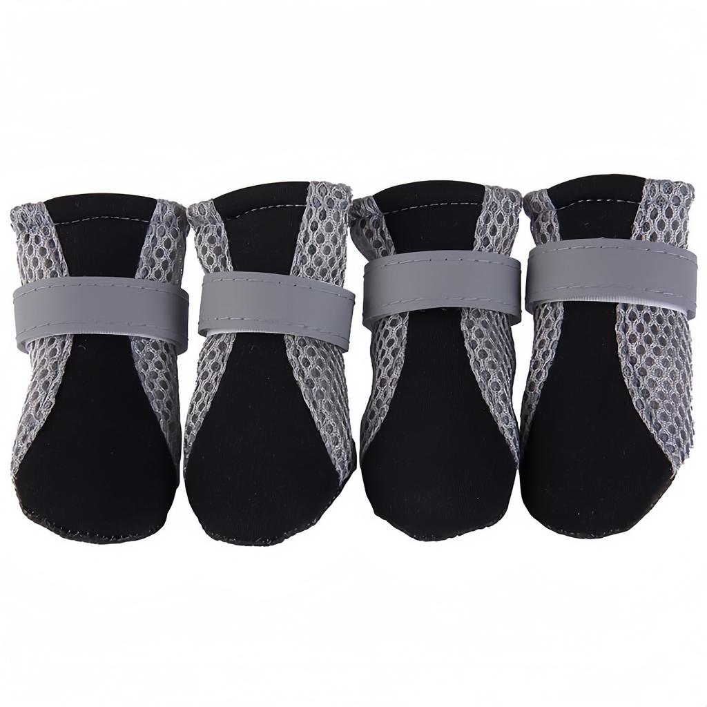 Soft Summer Pet Dog Shoes Breathable Waterproof Reflective Night Safe Boots for Small Medium Dogs Outdoor Walking XGX03