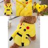 Roztomilý kostým pro mazlíčky Pokémon Go s designem Pikachu s kapucí pro psy a kočky