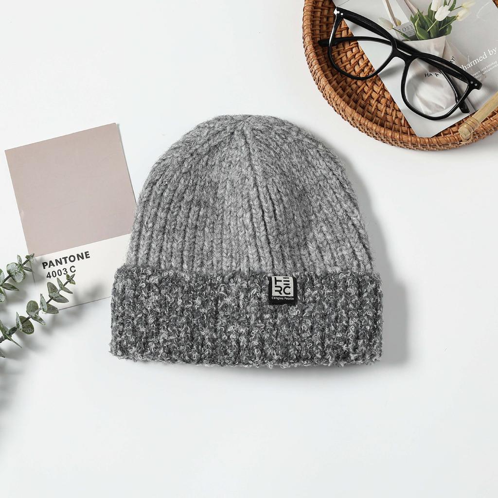 Women's Winter Warm Curly Knitted Hat Korean Style Windproof Ear Protection Face Small Melon Fur Hat