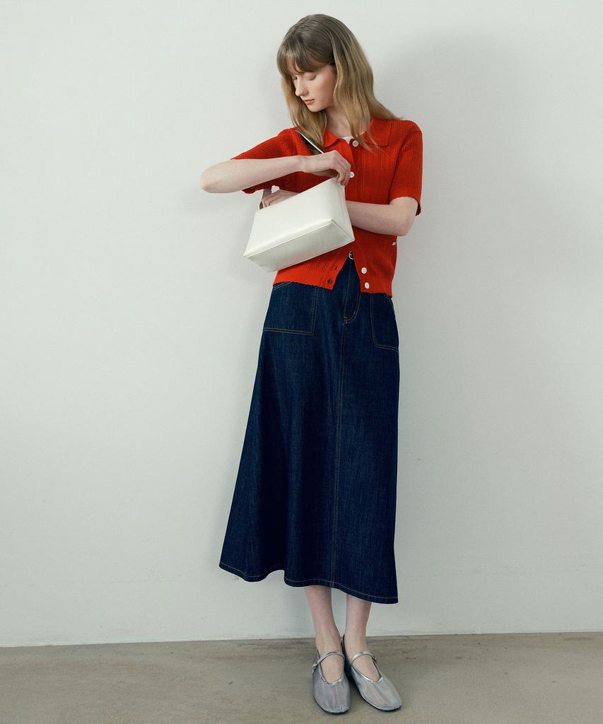 Mind Bridge Woman [W] Fatigue Raw Denim Banding Skirt