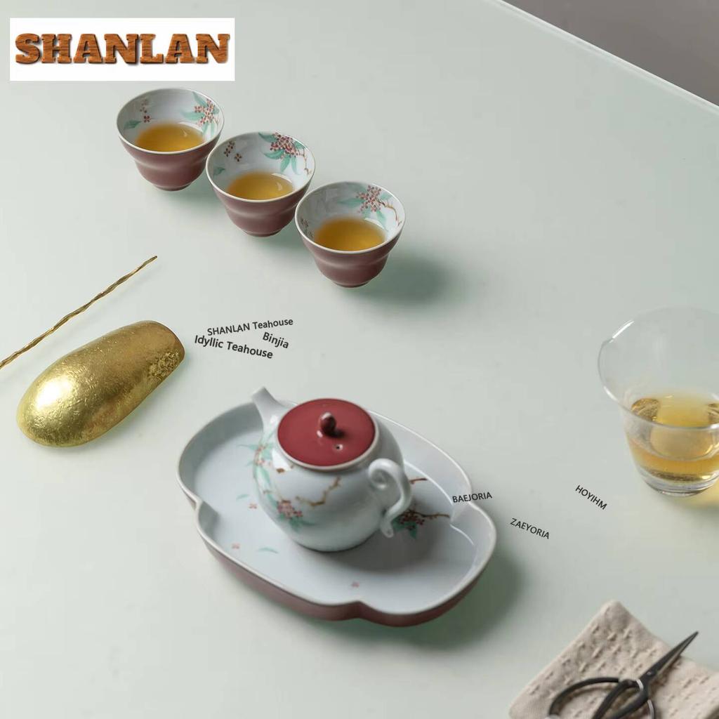 35ml Hand-painted Autumn Osmanthus Teacup Creative Tea Bowl Water Jug Tea-tasting Personal Cup Jianzhan Master Cups Drinkware