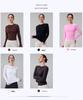 Autumn/Winter Versatile Round Neck Base Layer Sport Top - High Elasticity, Breathable Yoga Fitness Long Sleeve