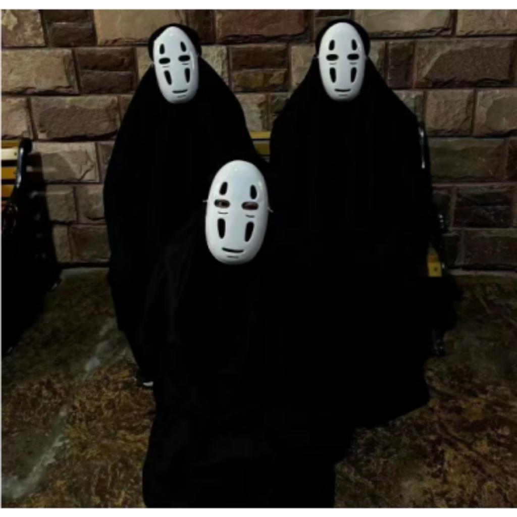 Japanese No Face Man Cosplay Costume Unisex Halloween Anime Carnival Party Adult Clothing Including Ghost Mask Gloves Comic Con