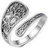 Retro Butterfly Floral Adjustable Ring - Open, Versatile, and Stylish.