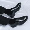 Neue Blok Herrenschuhe, Britische Spitzschuhe aus geschnitztem Leder, Business-Kleidung, Koreanische Version, Atmungsaktiv