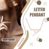 Alphabet Necklace Rose Plated Initial Letter Alphabet A - Z Choker Pendant