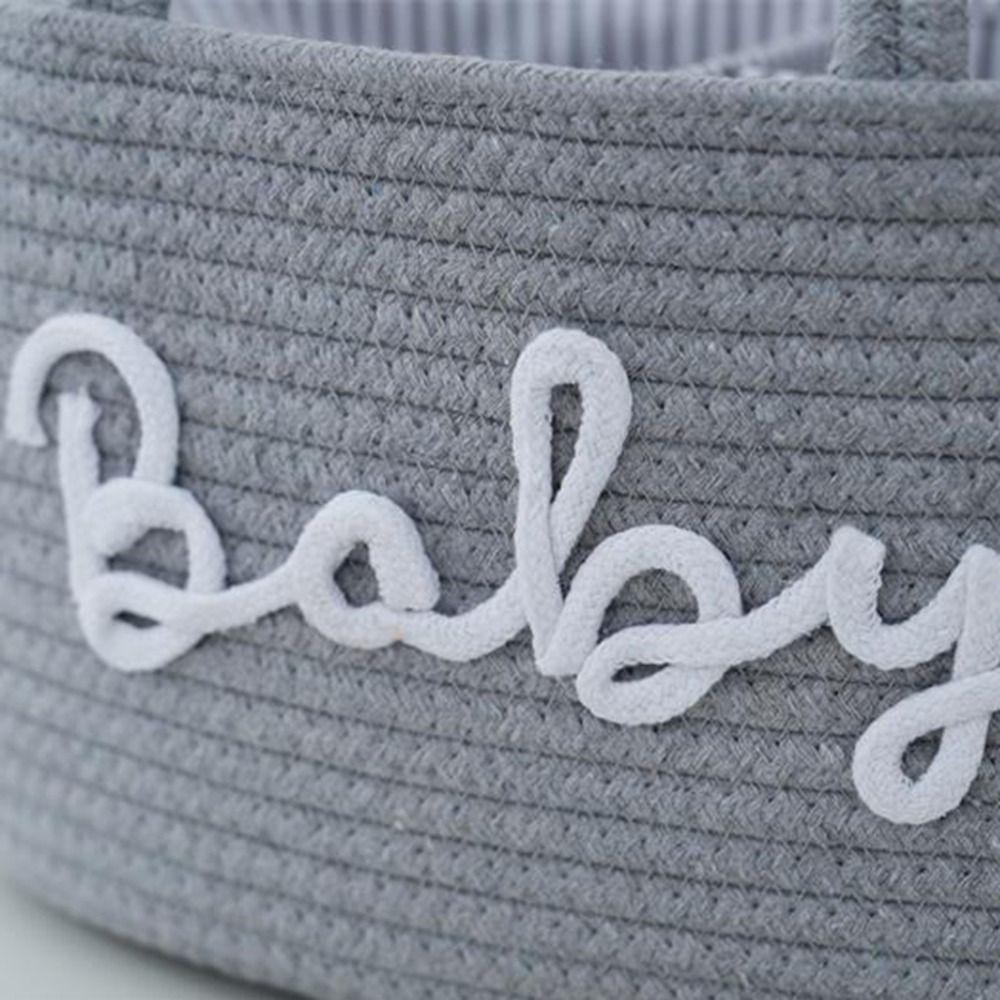 Cotton Rope Mommy Bag Multifunctional Baby Hygiene Basket Diaper Storage Bag  Feeding Bottle