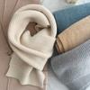Japanische Studenten-Schals für Damen, warm im Herbst und Winter, verdickt, solide, vielseitig, einfach, zum Stricken, für Wollliebhaber