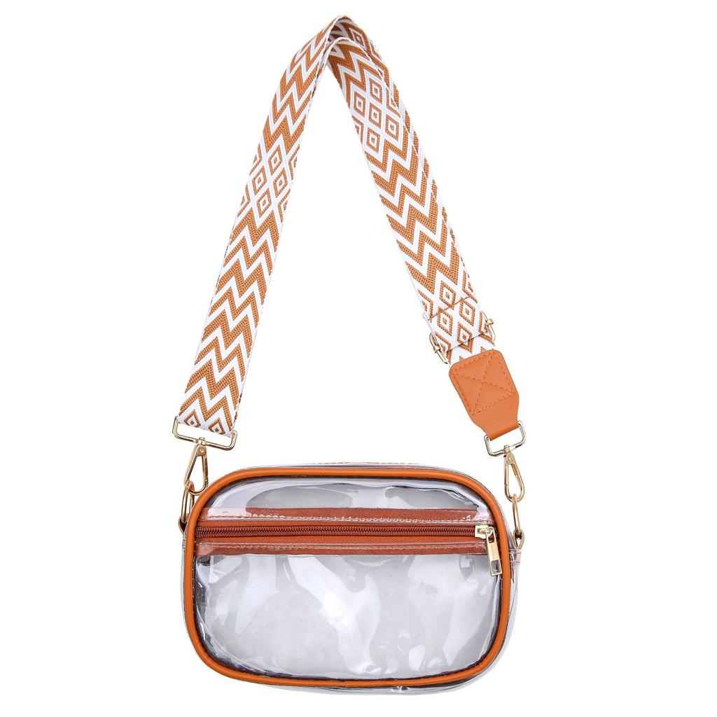 New trendy Hong Kong style transparent pvc messenger bag transparent shoulder bag beach bag messenger bag