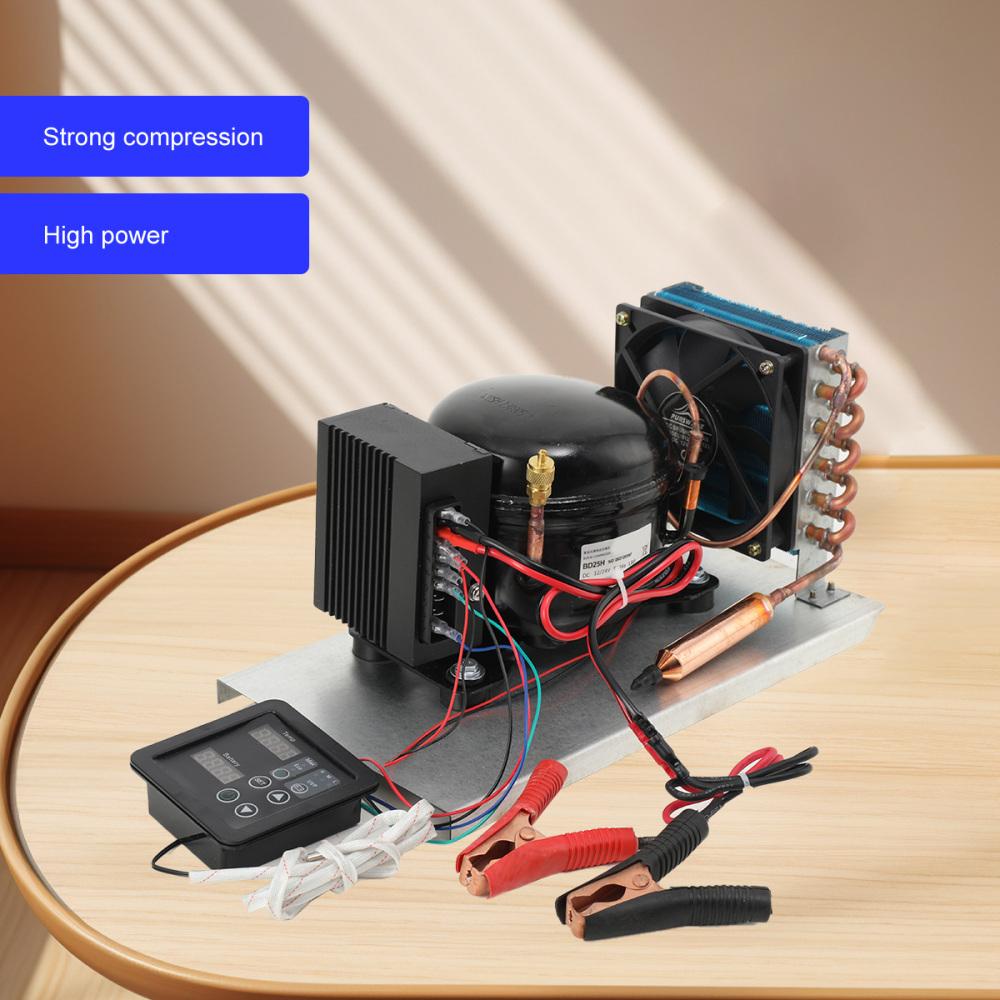 BD25HC Compressor Condenser Car Refrigerator Solar Freezer 12V 24V Refrigerator Air Compressor With Temperature Controller
