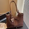 Large Capacity Retro Matte Simple Tote Bag Women's Autumn New Bow Underarm Shoulder Big Bag