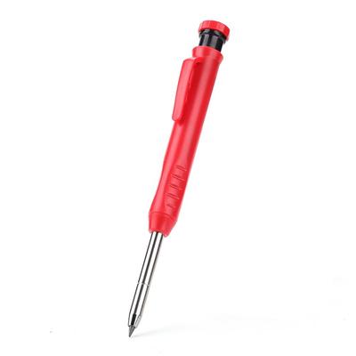 Solid Carpenter Pencil Set Built-in Sharpener Woodworking Tool (Red) ?