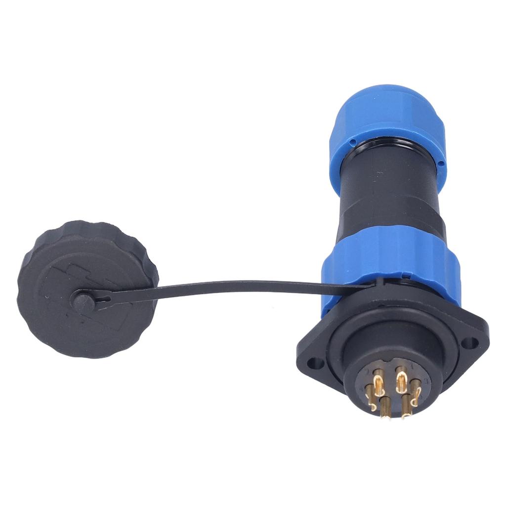IP68 Waterproof Plug Socket Flange Aviation Power Connector Industrial Adapter AC380V SP206 Pin