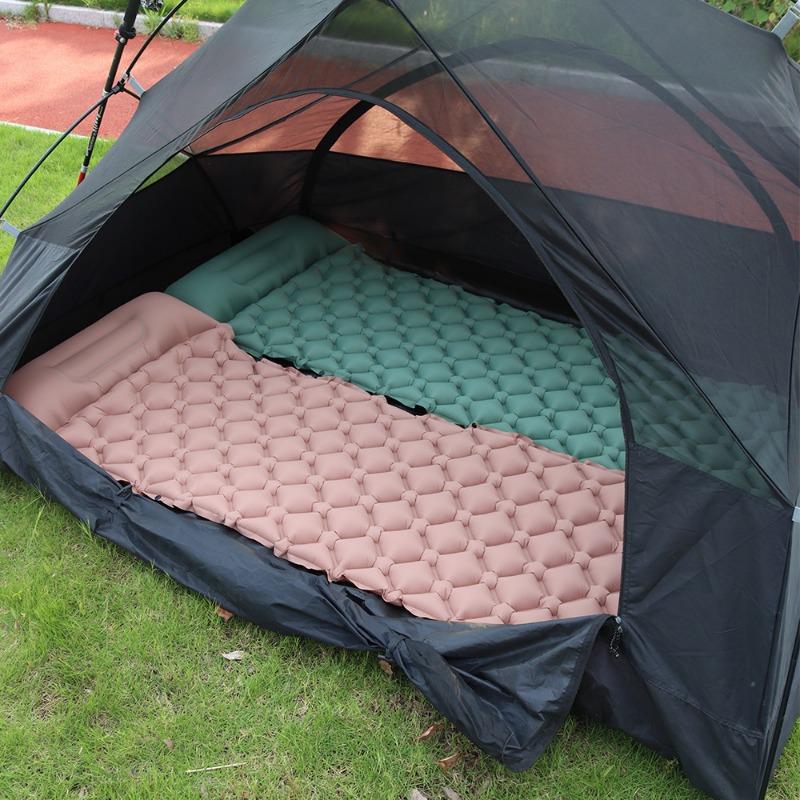 Outdoor Nylon TPU Inflatable Mat Portable Light Tent Mat Single