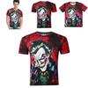 Stylish Red Joker T-shirt Unisex Fit With Full 3d Printing