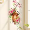 Watercolor Flower Chandelier Living Room Entryway Wall Decoration Sticker