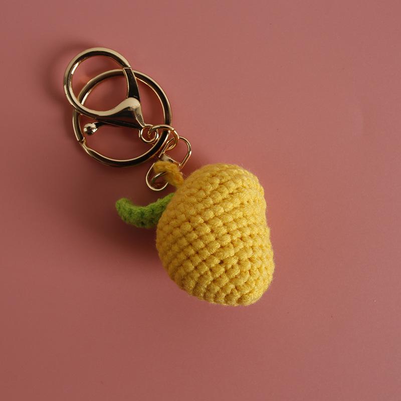 Handmade Summer Fruit Pendant Yarn Keychain