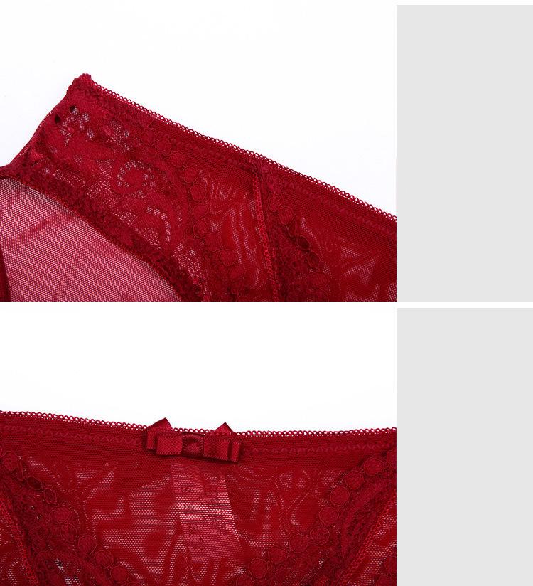 Desire Half-Cup Lace Lingerie Set - Comfortable, Wire-Free Bra with Adjustable Support