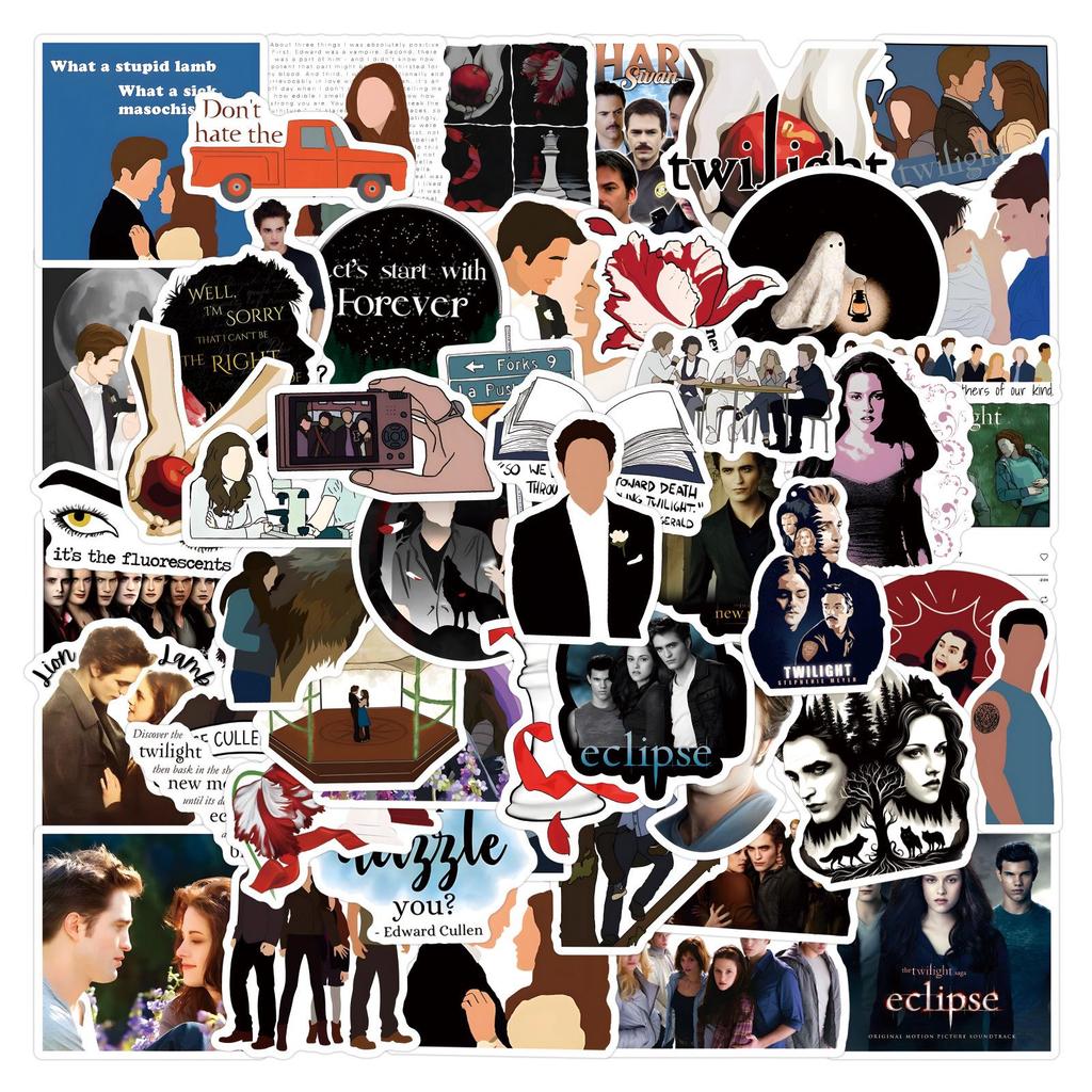 55 Sheets Twilight Graffiti Stickers for Skateboards & Water Bottles