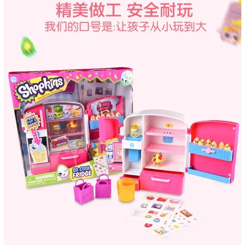Shopkins Sesong Blind Box 1/2/3 Shopping Nisse Sett Leketøy Supermarked Kjøkken Scene Dukkehus Miniatyr Jente Barnebursdagsgave